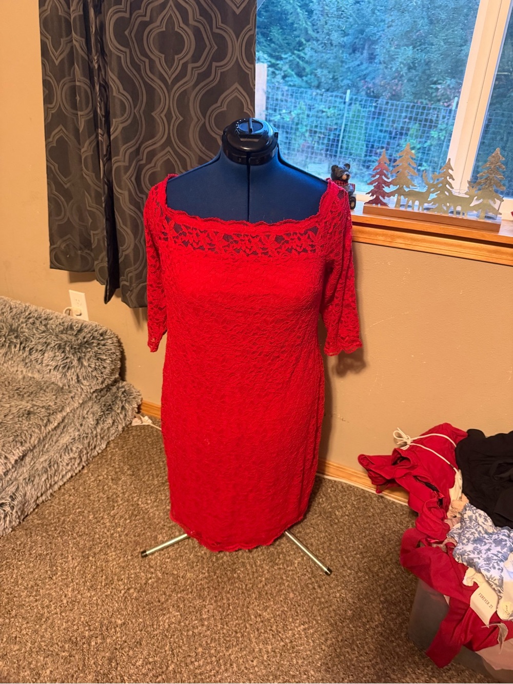 Torrid Red Lace Cocktail Dress